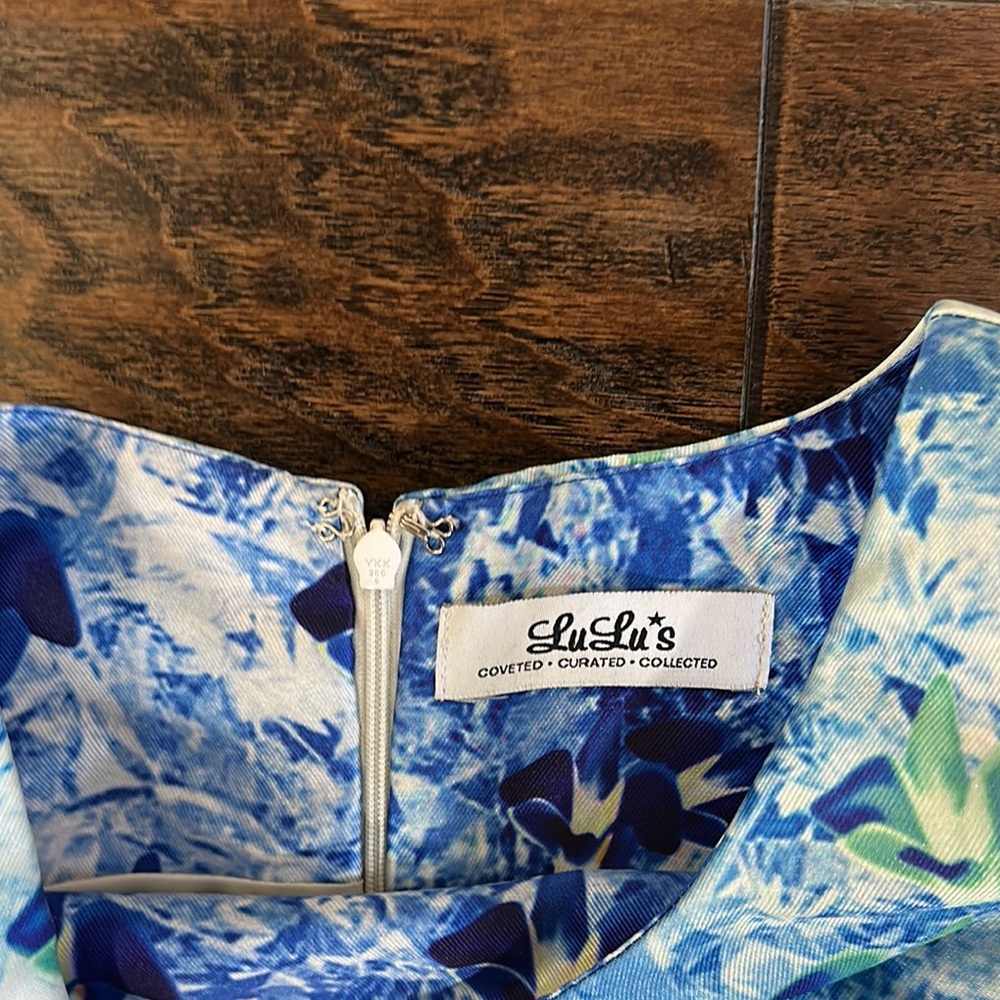 Lulu’s Blue Midi Dress - Picture 2 of 2